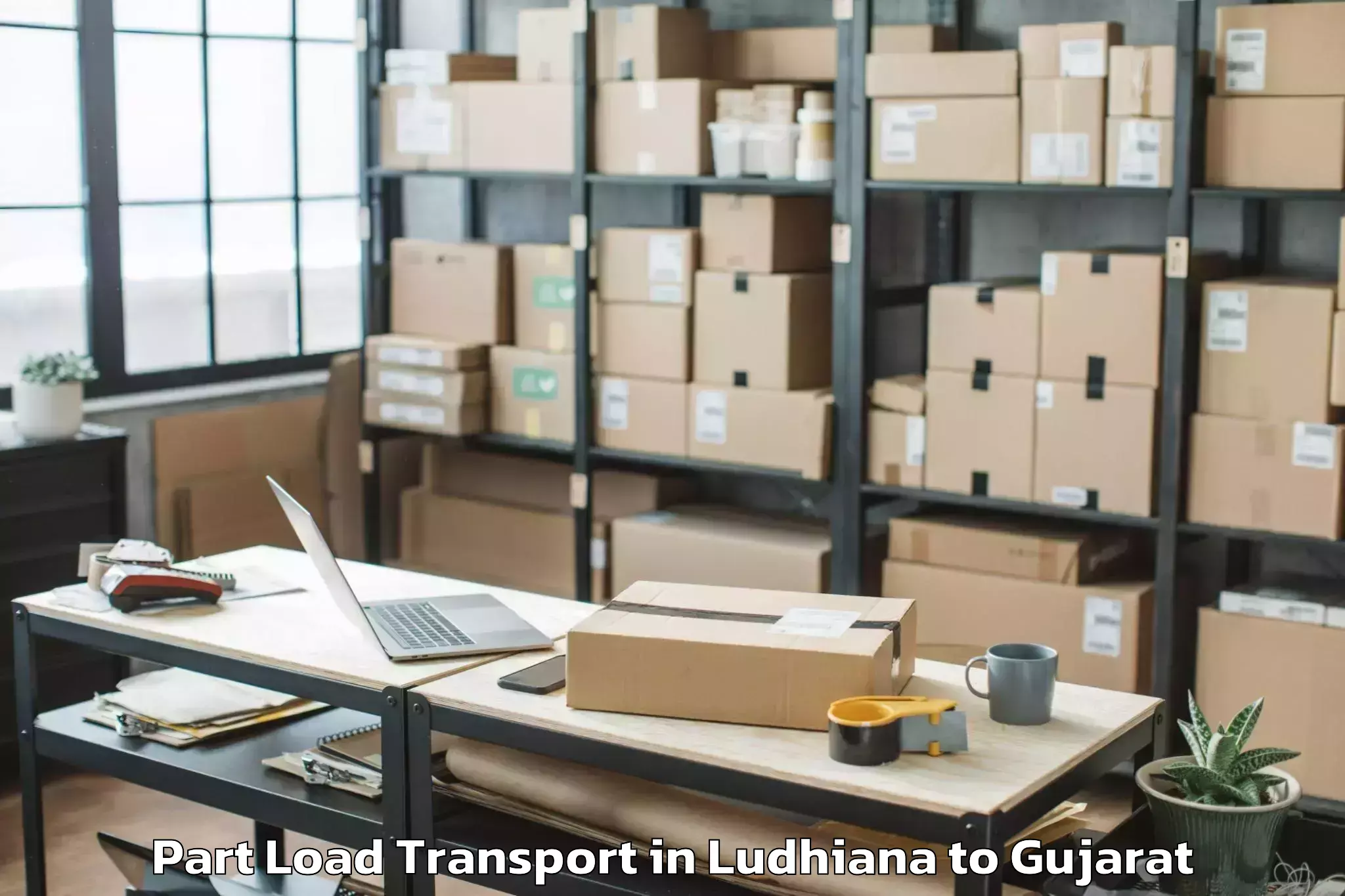 Top Ludhiana to Savli Part Load Transport Available